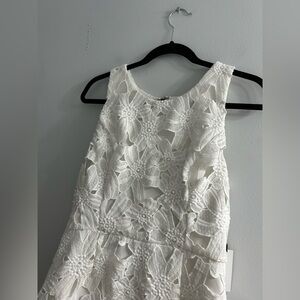 NWT ASTR The Label White Tenured Floral Lace Bodycon Dress bridal event dress